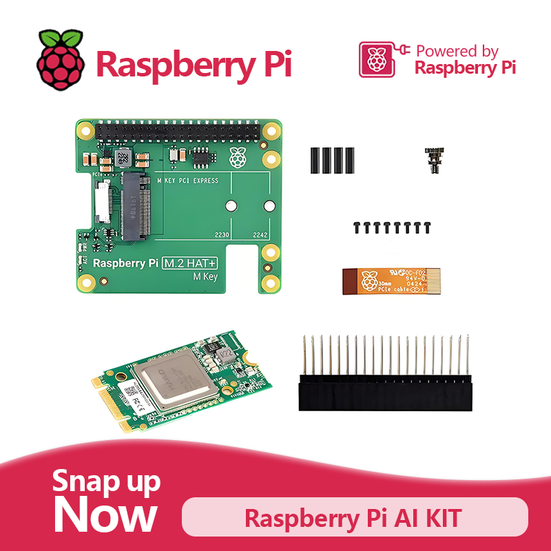 Raspberry Pi Ai Kit Hailo-8L - Raspberry pi aiキット,公式m.2 hat Hailo-8Lアクセラレーター付き