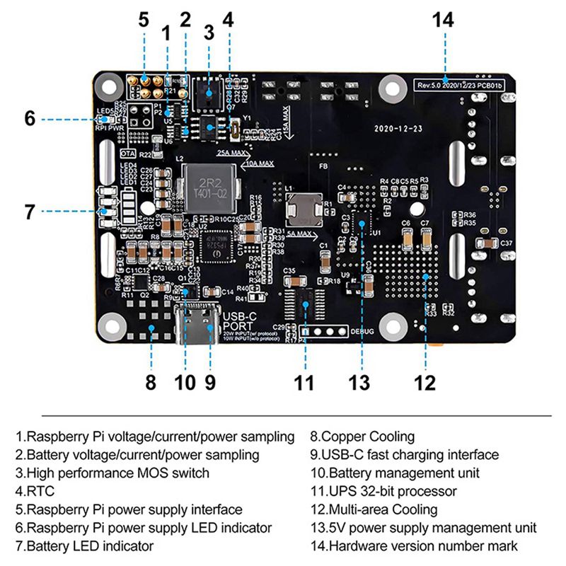 AA08-2X ラズベリーパイ4用UPS電源 無停電UPS  - Raspberry Pi Uninterrupted Power Supply Ups 18650 のレビューと価格